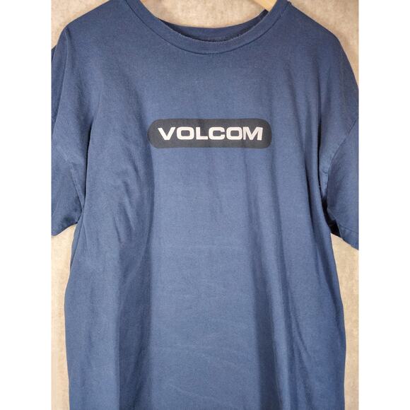 VOLCOM Blue Medium Weight Cotton Skater Casual Short Sleeve T Shirt SZ XL - Picture 4 of 7